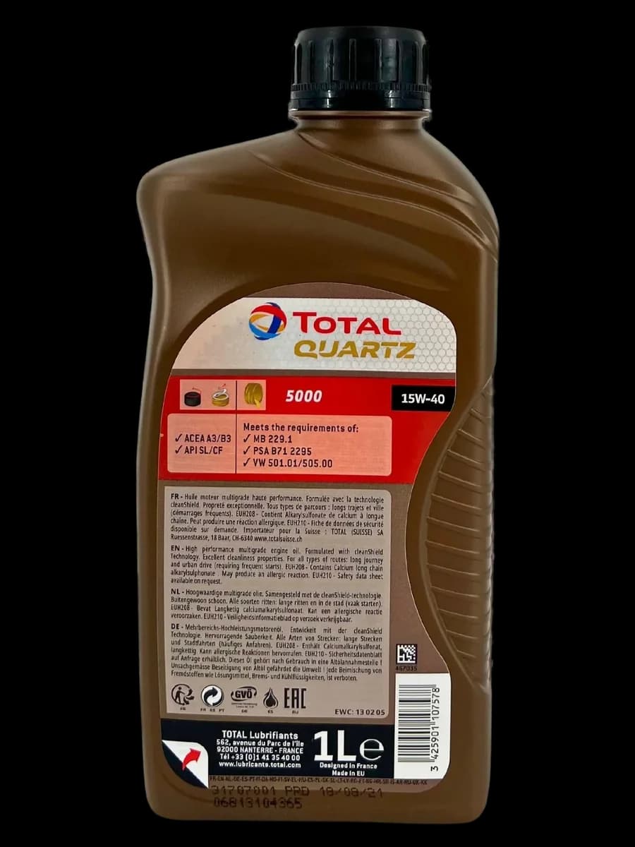 Total Quartz 5000 15W-40 1L